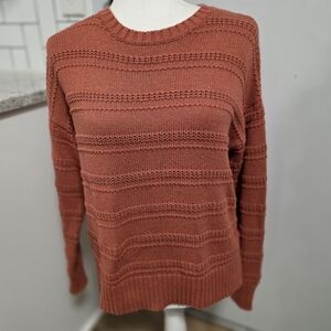 Cupcakes & Cashmere Terracotta Crew Neck Sweater
